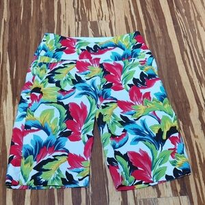 Swing Control Multicolor Floral Bermuda Golf Shorts with Pockets